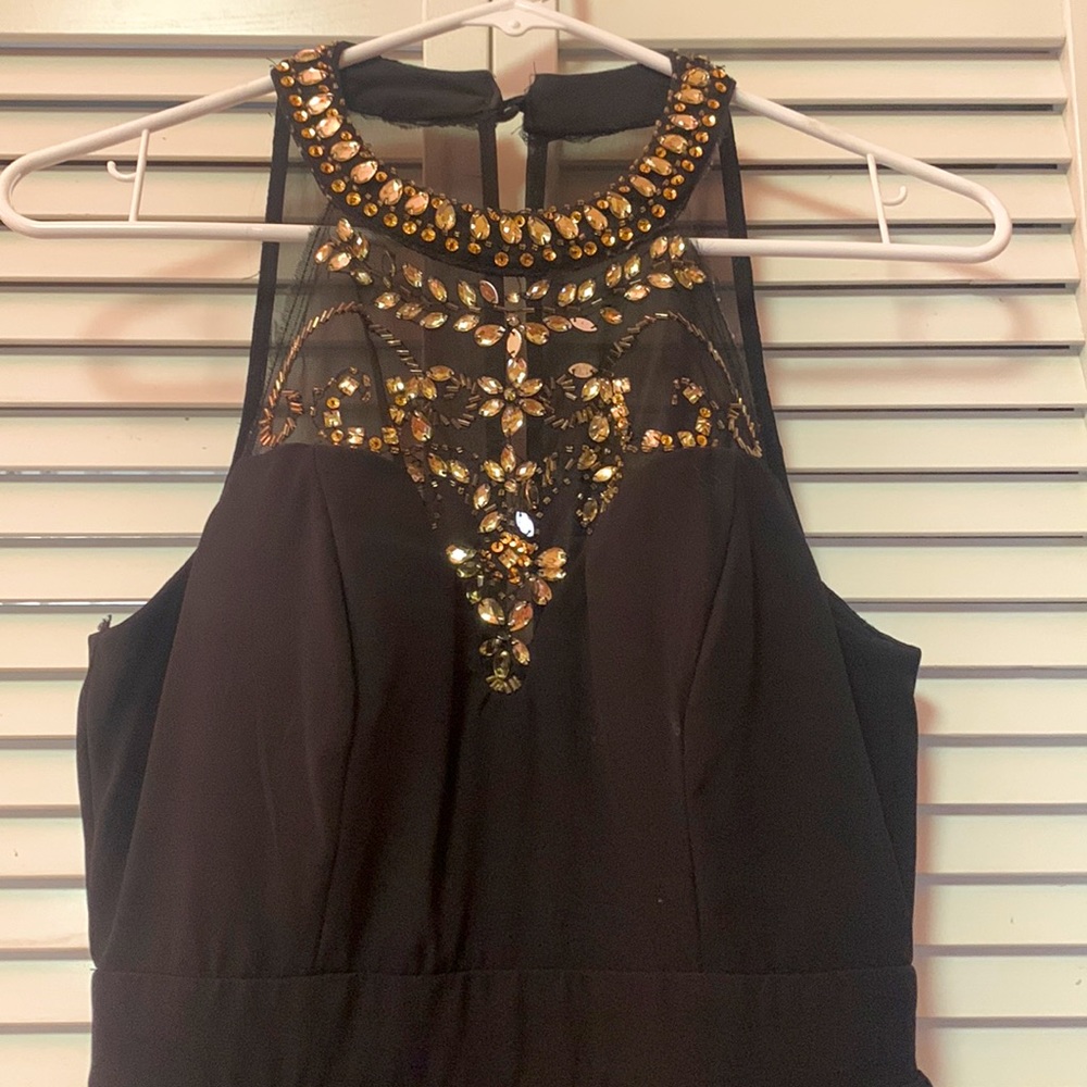Black sequin mini dress / homecoming by windsor size 5/6 100% polyester